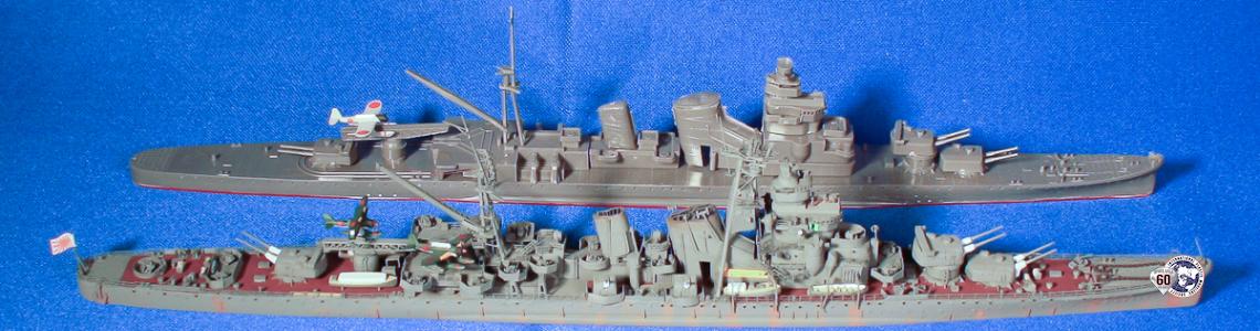 Figure 6: Side-by side comparison of IJN Aoba and IJN Kinugasa
