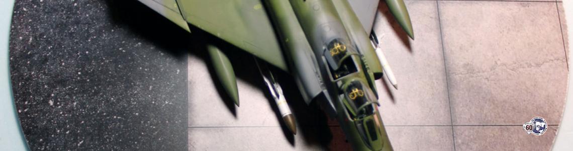 Subject airfield display with F-4 displayed upon it