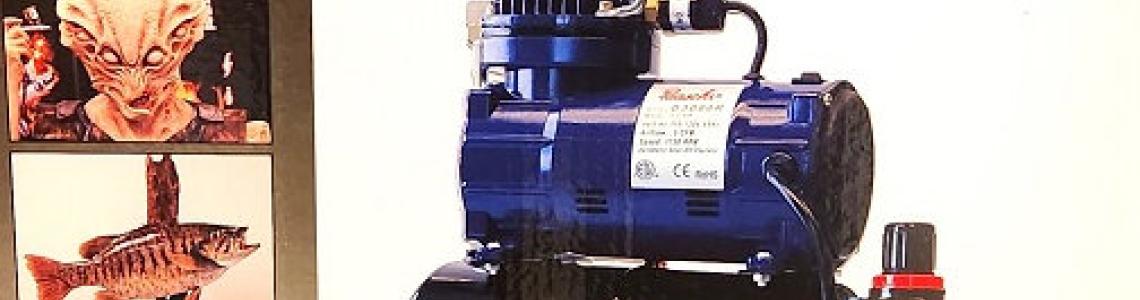 Paasche 1/5 HP Piston Compressor with Tank & Regulator D3000R