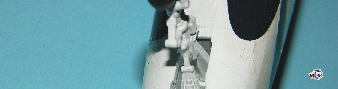 Nose gear actuator detail