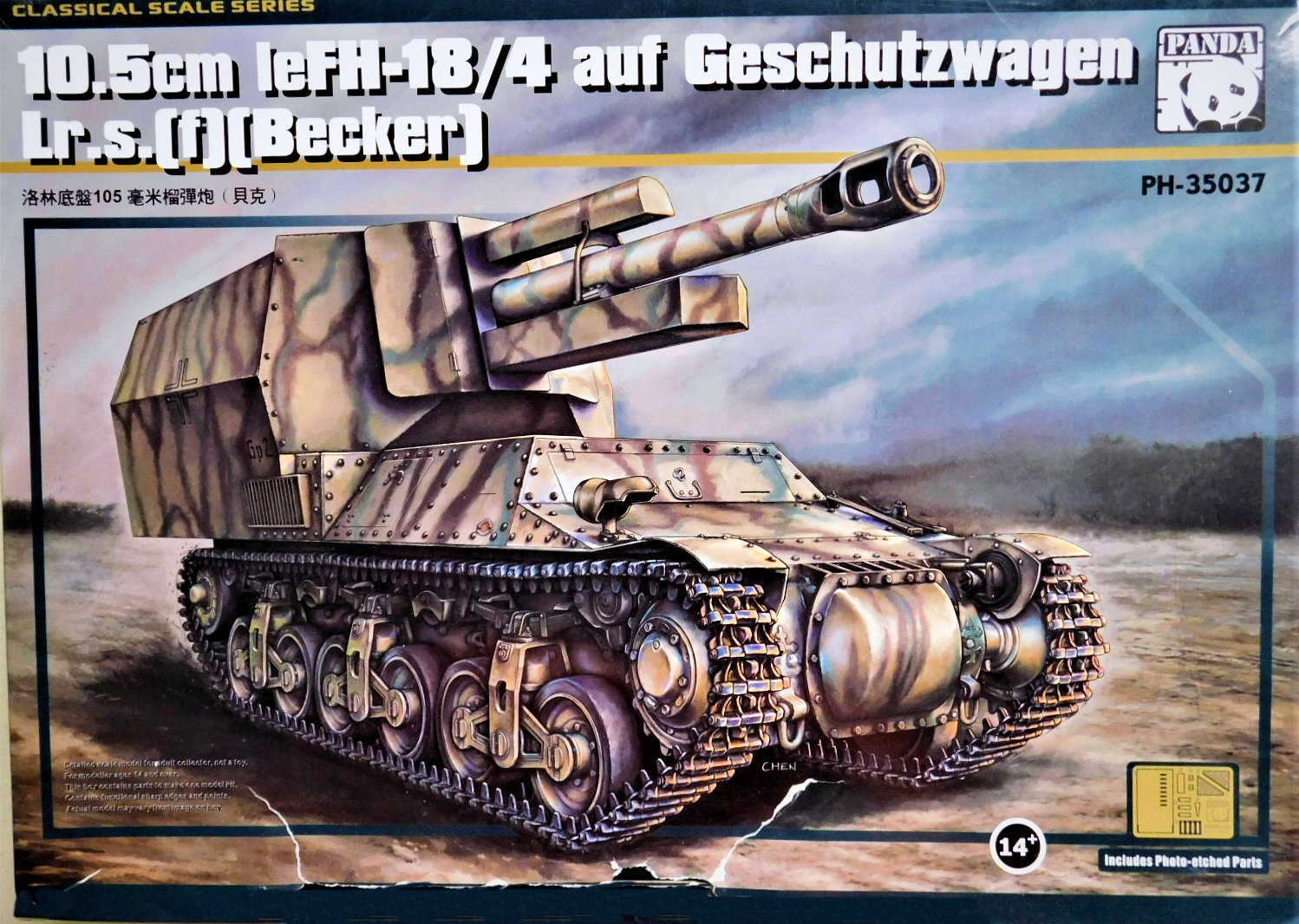 SFf 10,5 cm LeFH18 H Trumpeter 00353-1:35 PzKpfw 39 auf Geschützwagen Neu