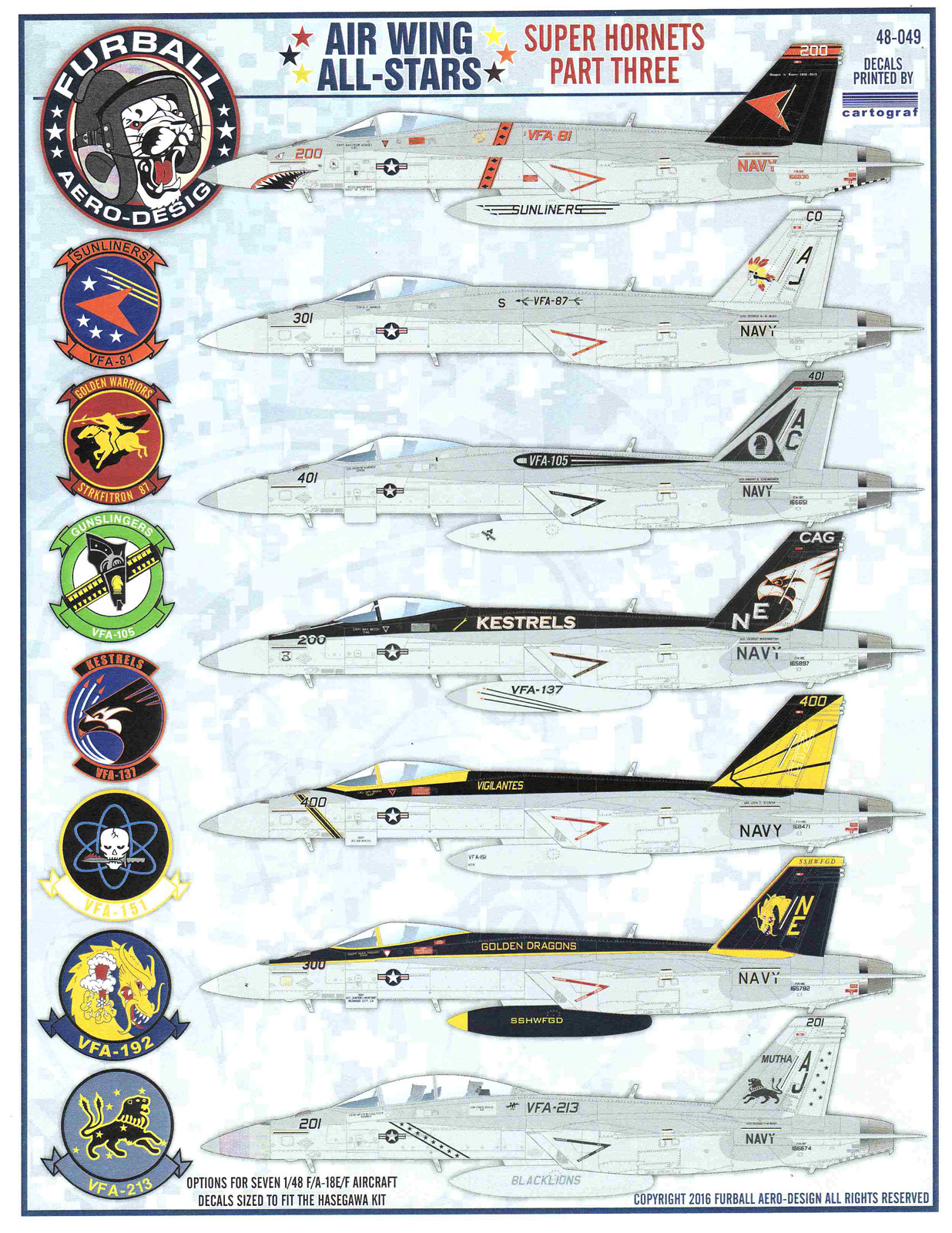 Markings included