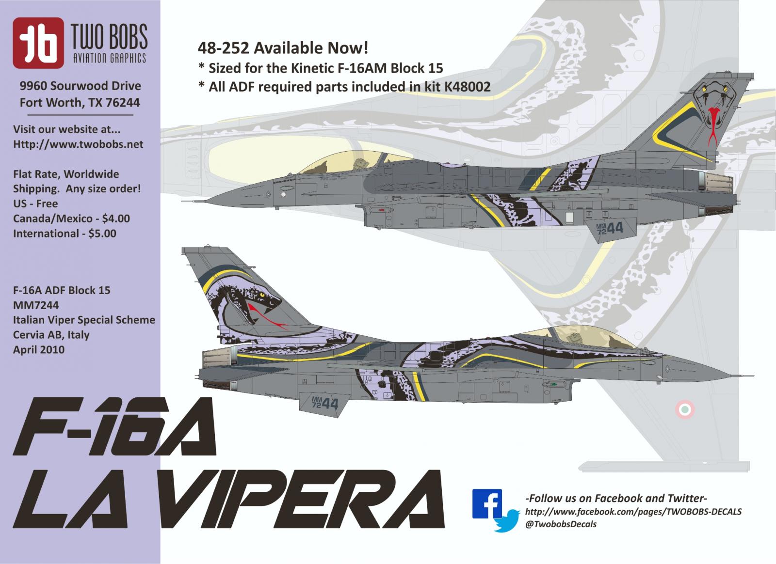 KINETIC K48002 1/48 scale F-16AM BLOCK 15 NATO VIPER 