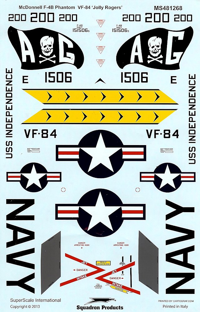 F 4b Phantom Ii Vf 84 “jolly Rogers” Decals Ipmsusa Reviews