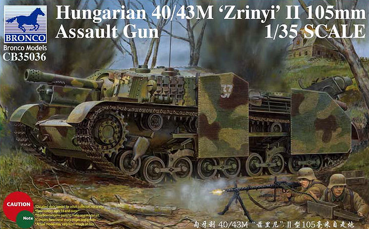 Friend or Foe HUNV10 1/72 Diecast WWII Hungarian Zyrini II 105mm Assault Gun