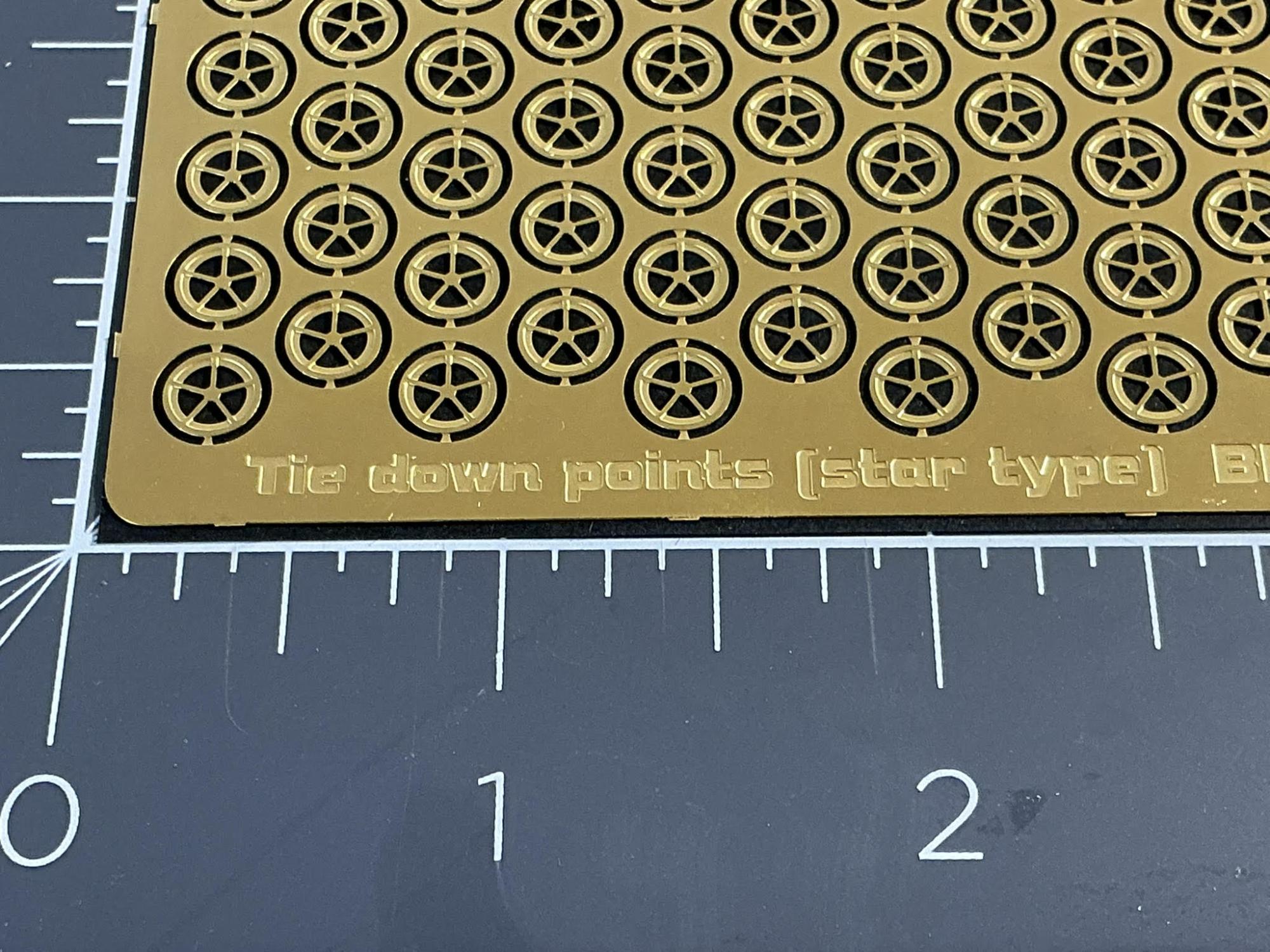 Photoetch tie downs