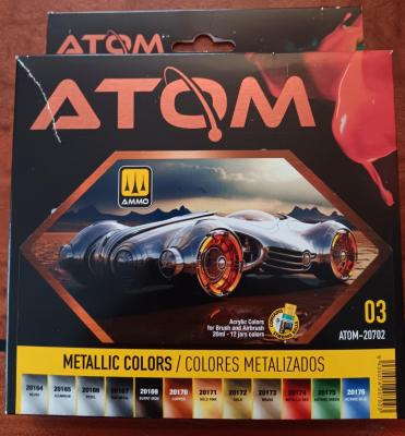 Atom Metallic Colors paint set and Ammo Acrylic Thinner