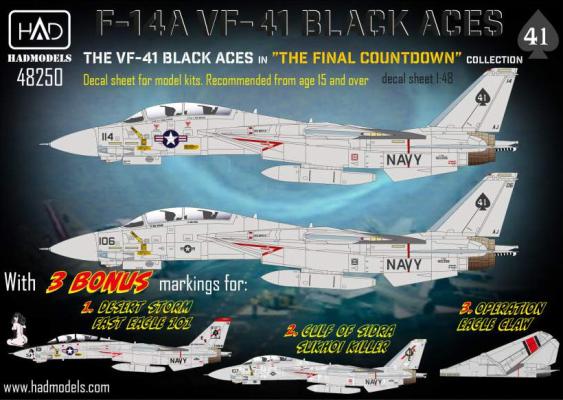 HAD Decals F-14A VF-41 Black Aces