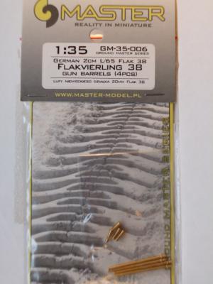 Master Model GM-35-006 - 1:35 Scale German Flakvierling 38 Gun Barrels For Plastic Model Kits