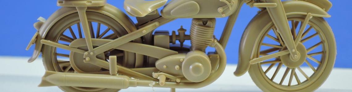 Motorcycle Assembled, Unpainted