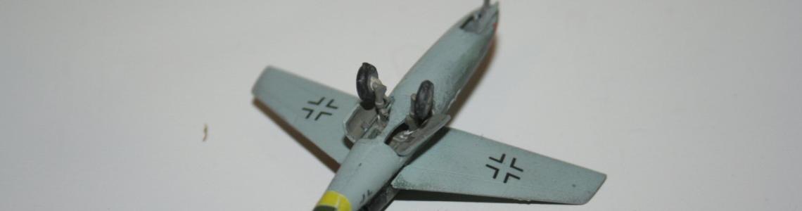 Finished model of He-162D 