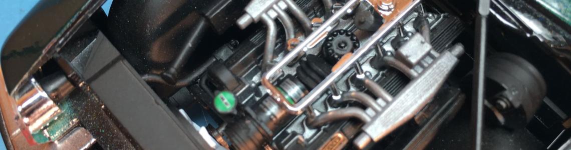 Finished model engine detail