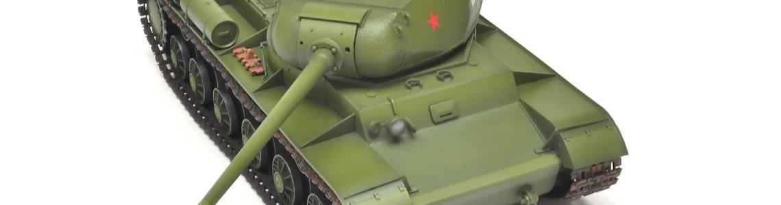 Close-up of barrel and front of turret.