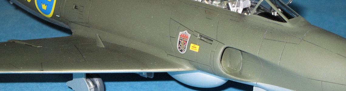 Closeup of forward of the aircraft.
