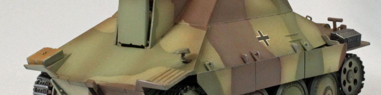 Front left view of finished model