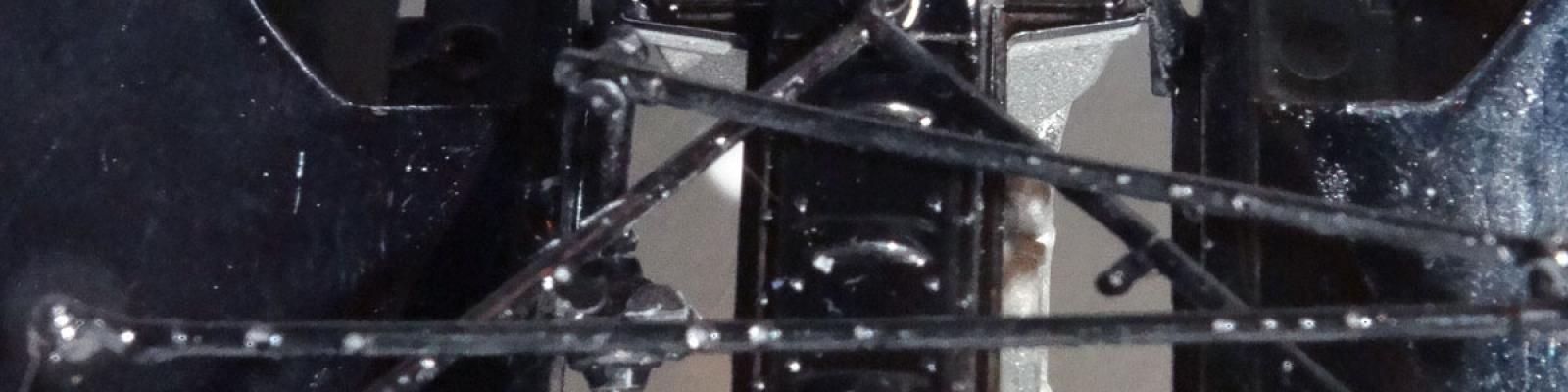 Wishbone, tie rod, pitman arm, steering rod, engine from below