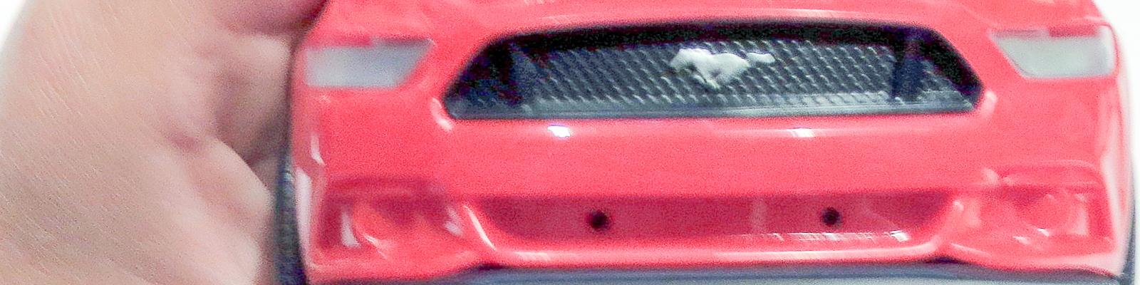 Prepainted Headlights and Pony Badge Closeup 