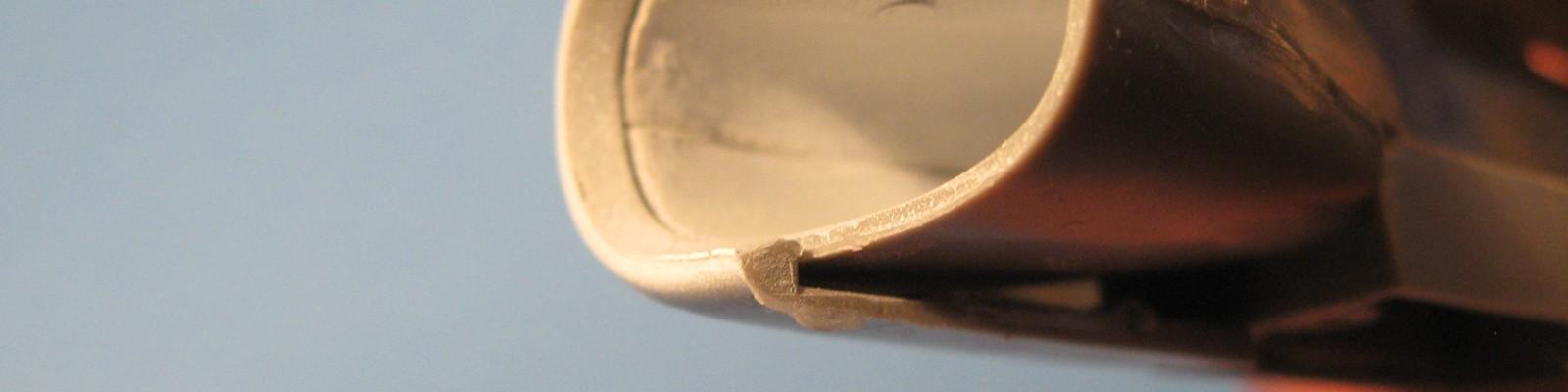 Partly assembled fuselage showing fit of intake