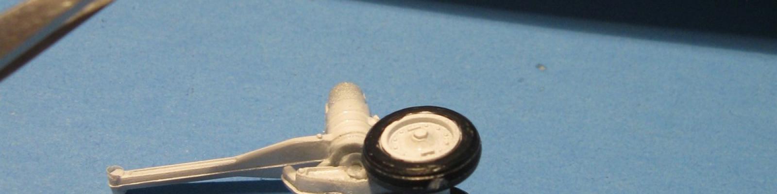 Detail of correction to nose strut:  locating tab removed, which was then glued to strut to correct strut rotation by 180 degrees.