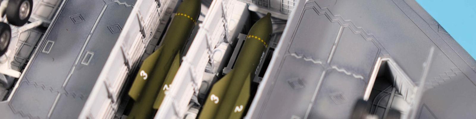 Close Up of Wheel Well and Bomb Bay with Bombs