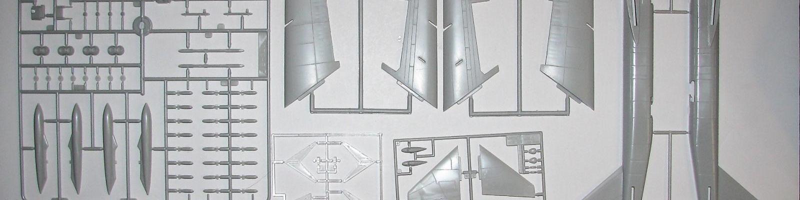 Sprues B, D, E and F plus Fuselage Halves