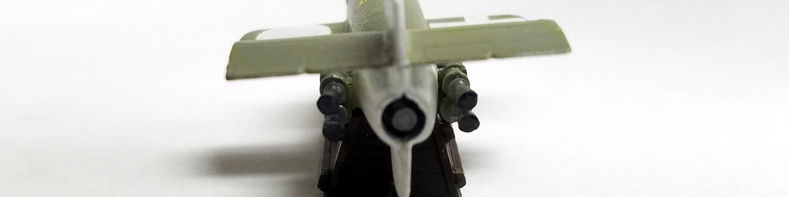 Rear view, aircraft on stand