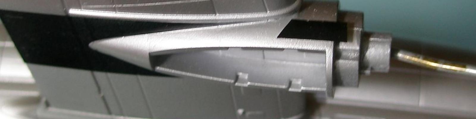 Black decal strip applied to the nacelle