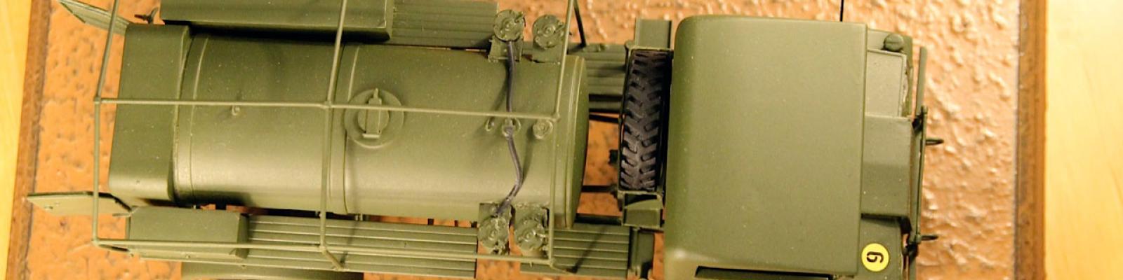 Tank truck, top view