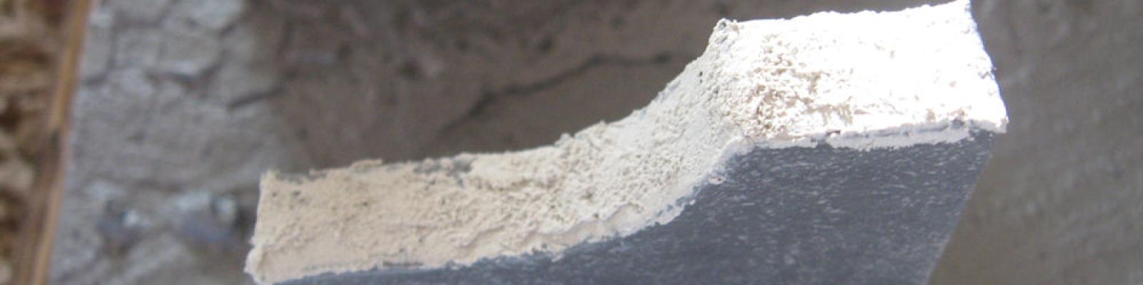 Putty and texture added to top of wall