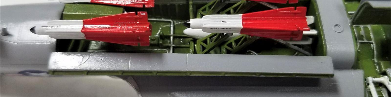 F-106 weapons bay with missiles deployed