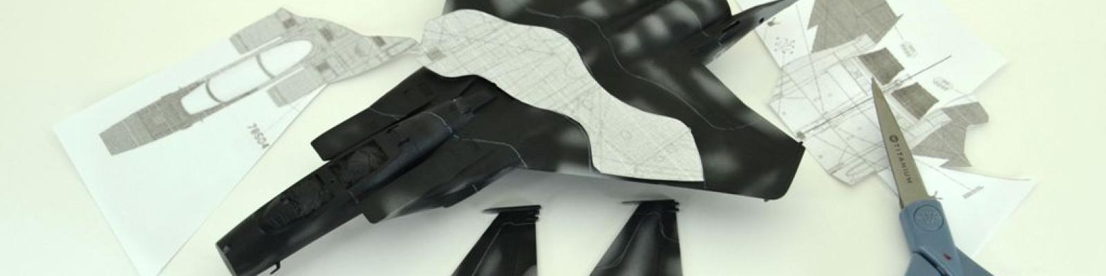 Model preshaded and camo layout applied