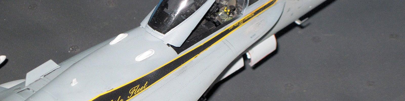 Closeup of fore area of aircraft.