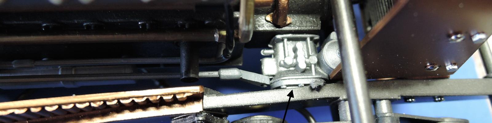 Engine - Parts 114D and 113D interfere with chasis