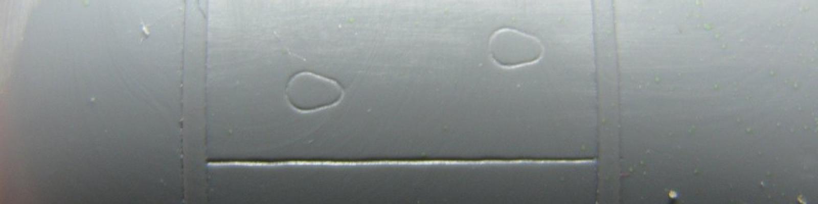 Guide marks for resin cowl bumps