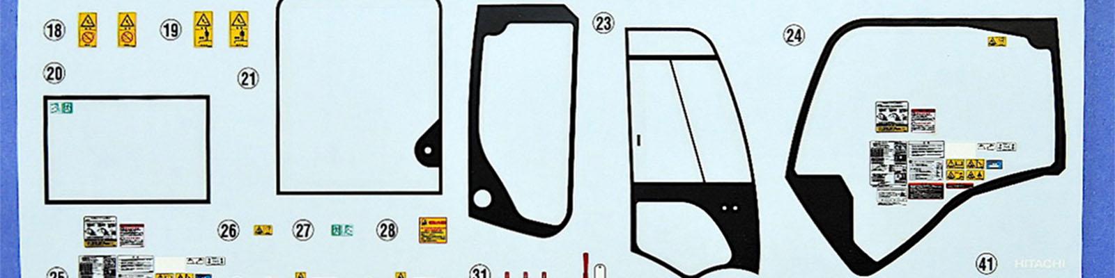 Decals provided with the kit