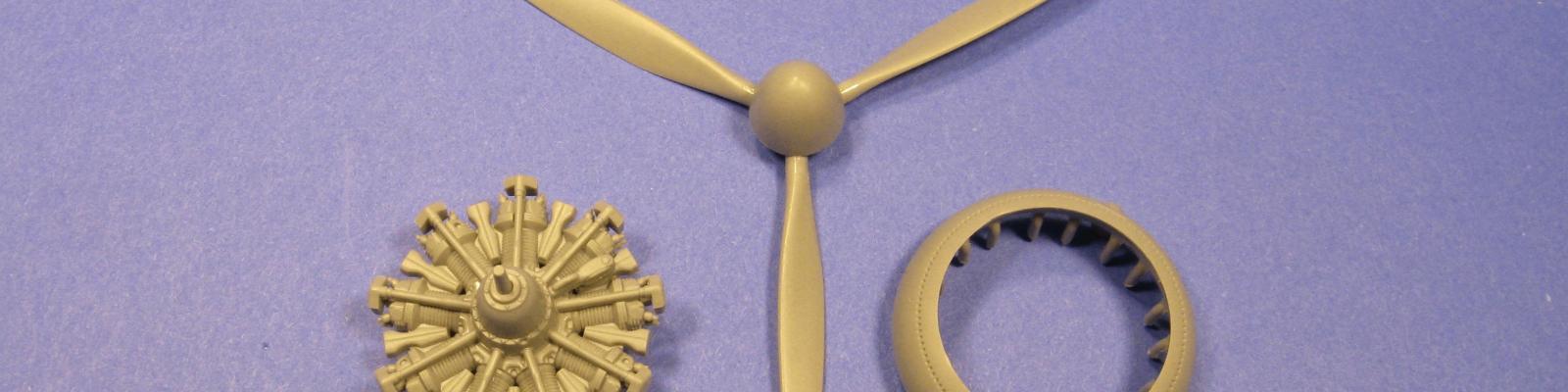 Engine, propeller and cooling ring subassemblies