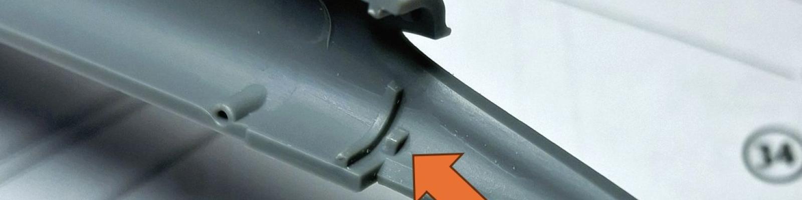 Remove little tab as indicated by orange arrow for a better fit