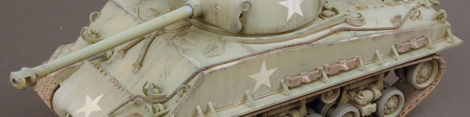 Finished model of Sherman Easy 8