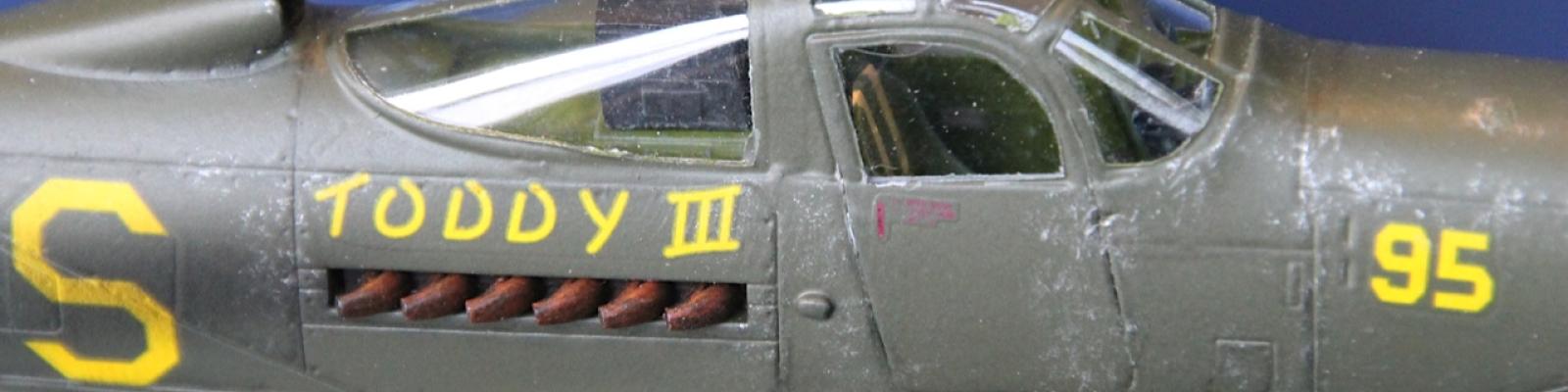 Finished model closeup of cockpit area