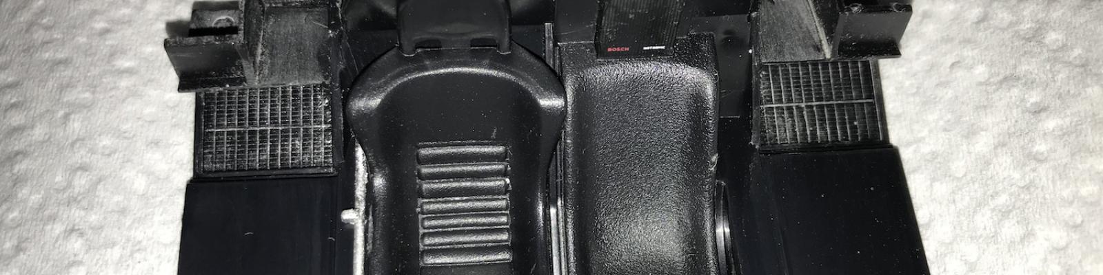The driver’s seat module – the grillwork on the sides requires dry-brushing with silver paint to make it stand out, as it is visible from the exterior.