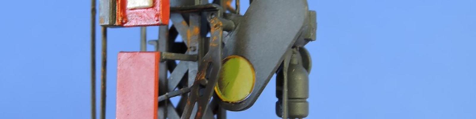 Completed model closeup of signal