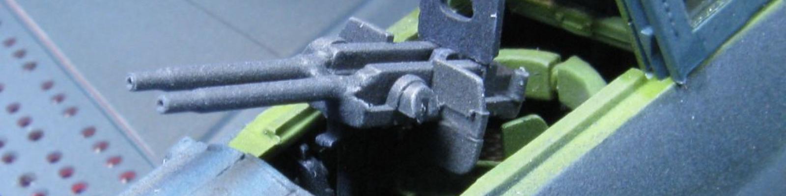 Finished model gunners position