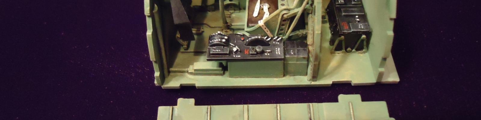 Assembled nicely detailed cockpit