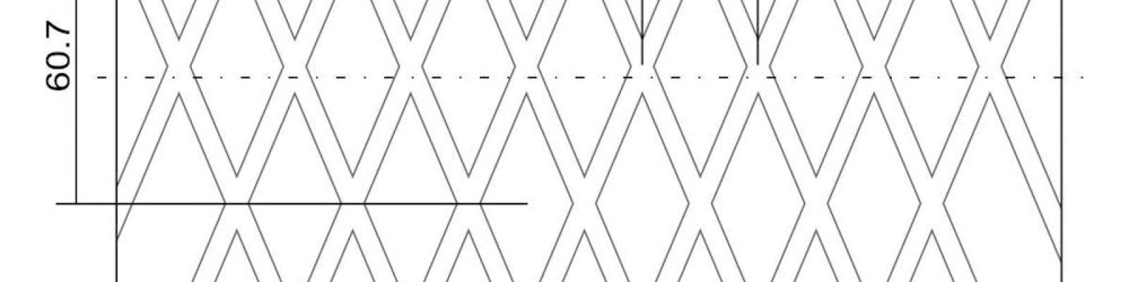 Relief texture drawing with dimensions