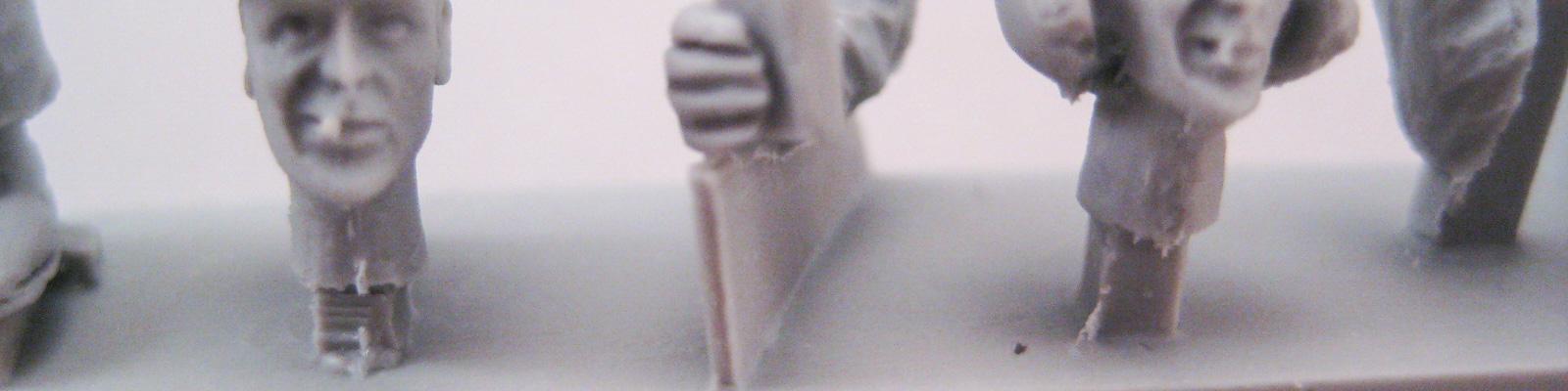 Resin figure head from front view