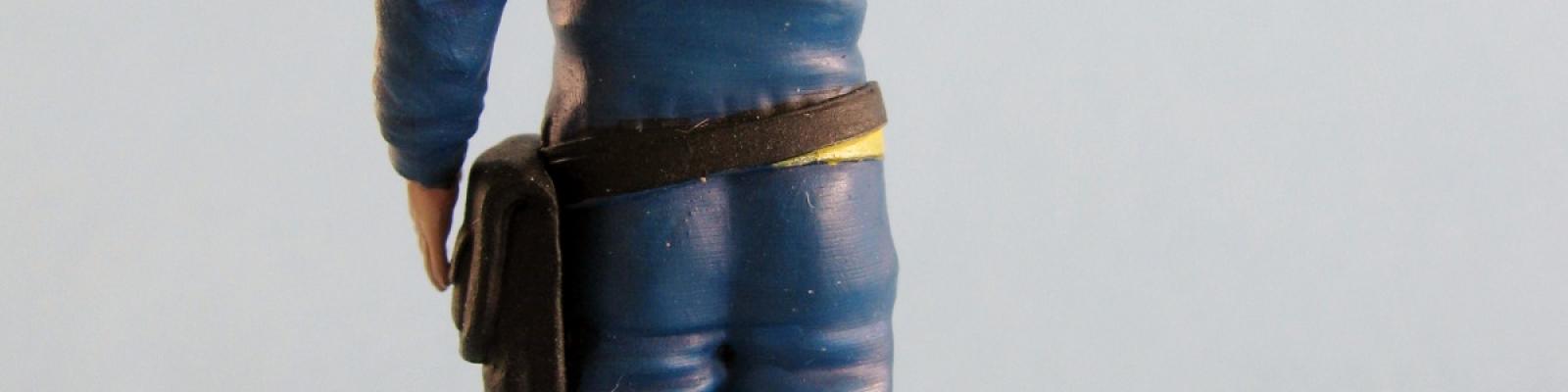 Saluting figure - rear