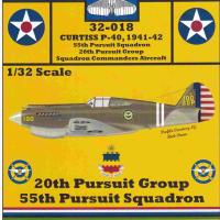 Curtiss P-40, 1941-42 55th Pursuit Squadron, 20th Pursuit Group