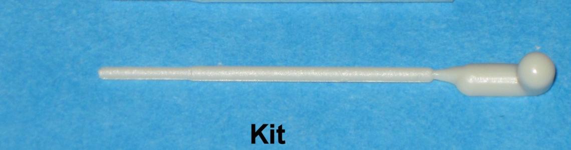 Pitot tube compared to kit part