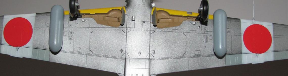 Underside view of finished model