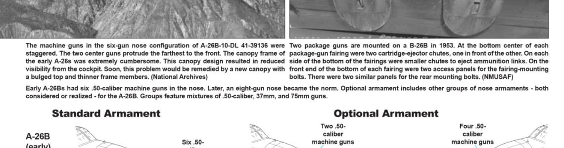 Page 20: Comparison of nose-mounted machine gun configurations